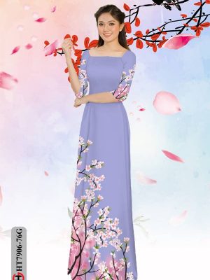 Vải Áo Dài Hoa Đào AD HT7906 19